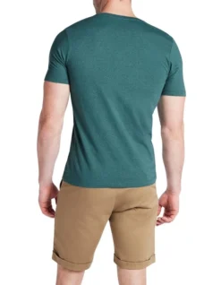 Marle Arnie V-Neck Tee In Zucchini -Men's Fashion 963177220 3 720x928
