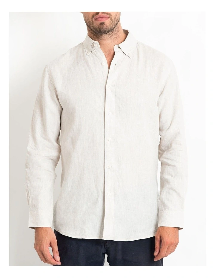 Long Sleeve Linen Shirt In Natural 3 Long Sleeve Linen Shirt In Natural