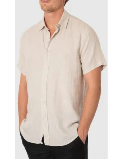 Short Sleeve Linen Shirt In Natural -Men's Fashion 963909280 3 720x928