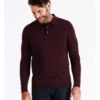 Australian Merino Knitted Long Sleeve Polo In Red -Men's Fashion 965294740 1 720x928