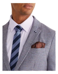 Van Heusen Slim Washed Linen Herringbone Blazer In Navy -Men's Fashion 966724030 4 720x928