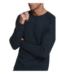 Jack & Jones Hill Knit Crew Neck Pullover In Navy Blazer -Men's Fashion 966806470 3 720x928