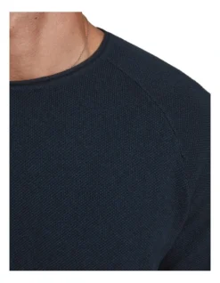 Jack & Jones Hill Knit Crew Neck Pullover In Navy Blazer -Men's Fashion 966806470 4 720x928