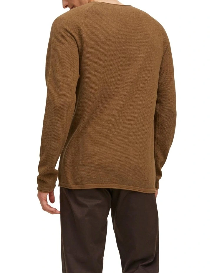 Jack & Jones Hill Knit Crew Neck Pullover In Rubber 4 Jack & Jones Hill Knit Crew Neck Pullover In Rubber - Image 2