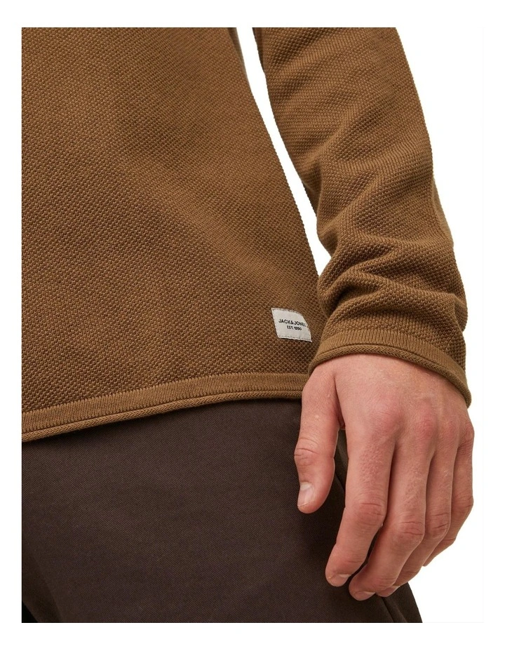 Jack & Jones Hill Knit Crew Neck Pullover In Rubber 6 Jack & Jones Hill Knit Crew Neck Pullover In Rubber - Image 4