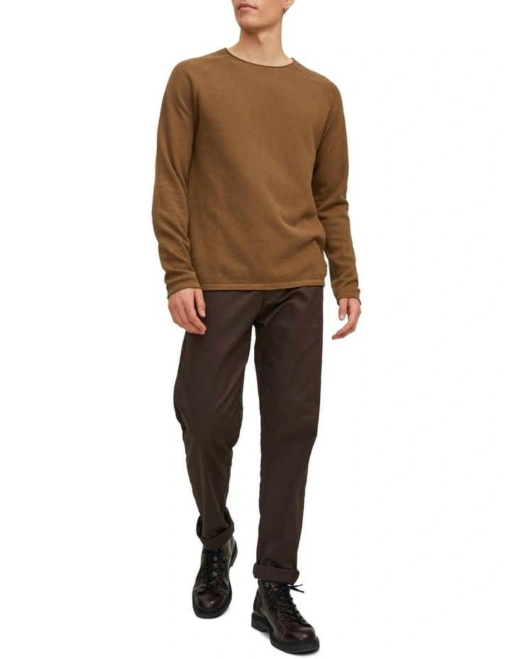 Jack & Jones Hill Knit Crew Neck Pullover In Rubber 8 Jack & Jones Hill Knit Crew Neck Pullover In Rubber - Image 6