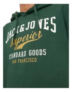 Jack & Jones Logo Sweat Hoodie In Pine Grove -Men's Fashion 966807730 4 720x928