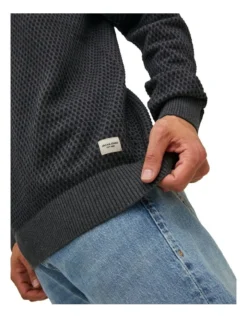 Jack & Jones Atlas Knit Pullover In Dark Grey Melange -Men's Fashion 966807820 3 720x928
