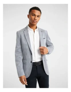 Fitzroy Knitted Blazer In Blue