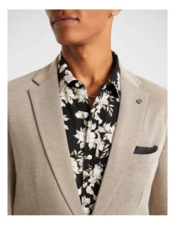 Mocha Knitted Blazer In Brown -Men's Fashion 967355200 3 720x928