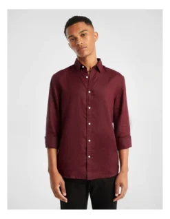 West Hampton Pure Linen Shirt In Purple -Men's Fashion 967617460 4 720x928