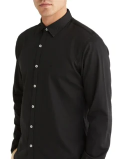Calvin Klein Nevertuck Long Sleeve Shirt In Black -Men's Fashion 967825450 4 720x928