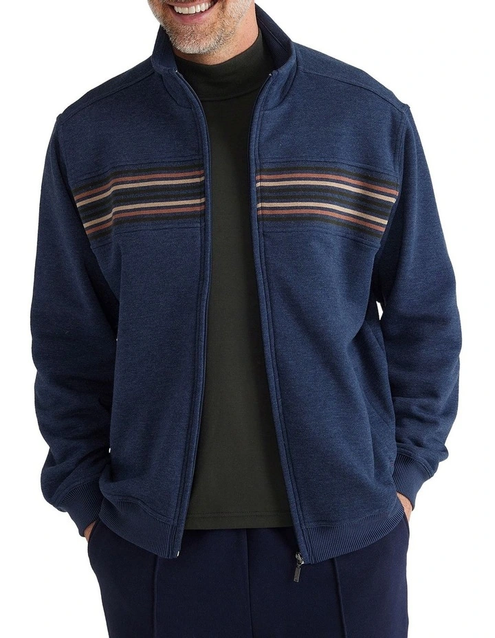 Bello Snowy Mt Fleece Jacket In Denim Marle 3 Bello Snowy Mt Fleece Jacket In Denim Marle