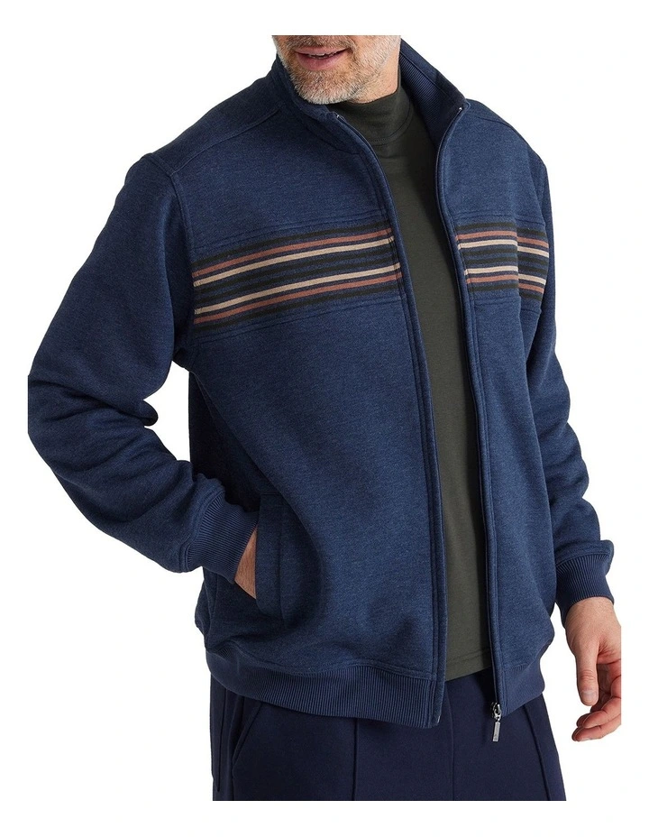 Bello Snowy Mt Fleece Jacket In Denim Marle 4 Bello Snowy Mt Fleece Jacket In Denim Marle - Image 2