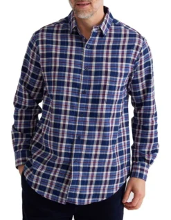 Stride Cotton Brush Long Sleeve Shirt In Purple