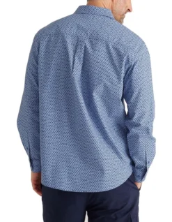 Alzira Long Sleeve Shirt In Coastal -Men's Fashion 970806430 3 720x928