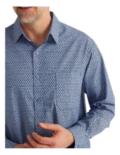 Alzira Long Sleeve Shirt In Coastal -Men's Fashion 970806430 4 720x928