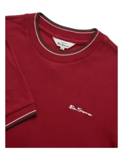 Ben Sherman Pique T-Shirt In Burgundy -Men's Fashion 970814440 5 720x928