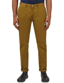 Ben Sherman Signature Slim Stretch Chino Pant In Brown