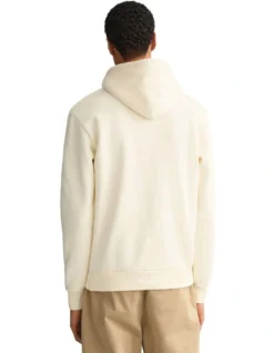 Gant Crest Shield Sweat Hoodie In Cream -Men's Fashion 974188090 3 1 720x928