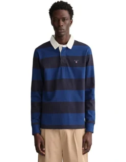 Gant Barstripe Heavy Rugger In Deep Blue
