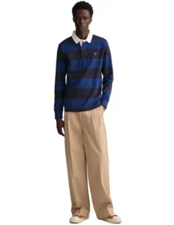 Gant Barstripe Heavy Rugger In Deep Blue -Men's Fashion 974189620 4 720x928