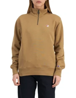 Champion Reverse Weave French Terry Quarter Zip In Beige -Men's Fashion 974658340 5 720x928