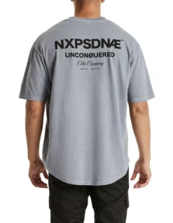 Rodeo Box Fit Scoop Tee In Charcoal