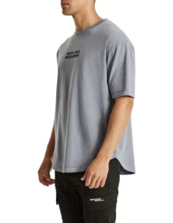 Rodeo Box Fit Scoop Tee In Charcoal -Men's Fashion 975915010 3 720x928
