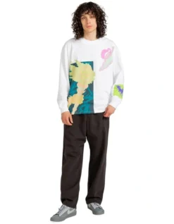 Element Torch Long Sleeve T-Shirt In White -Men's Fashion 977304160 4 720x928