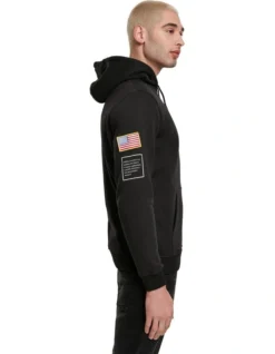 Mister Tee NASA Insignia Flag Hoody In Black -Men's Fashion 977603770 4 720x928