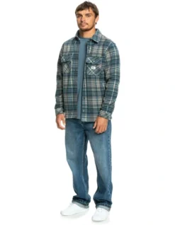 Quiksilver Surf Days Long Sleeve Fleece Shirt In Blue -Men's Fashion 977984380 7 720x928