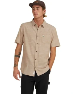 Quiksilver No Lines Shirt Short Sleeve Shirt In Brown