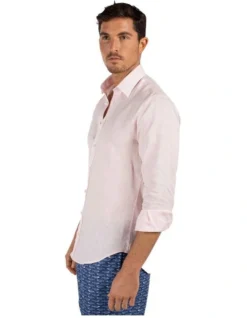 Linen Shirt In Pink -Men's Fashion 978244480 3 720x928