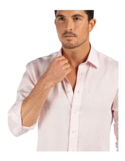 Linen Shirt In Pink -Men's Fashion 978244480 4 720x928