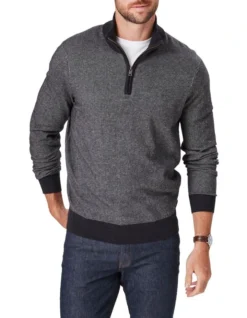 High Flex Half Zip Sweater In Grey