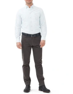 Gunn Check Oxford 3 Long Sleeve Sports Fit Shirt In Cornflower -Men's Fashion 978692140 2 720x928