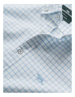 Gunn Check Oxford 3 Long Sleeve Sports Fit Shirt In Cornflower -Men's Fashion 978692140 5 720x928