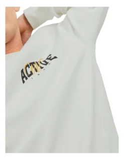 Jack & Jones Brink Studio Brew Neck Sweat Shirt In Cloud Dancer -Men's Fashion 979526800 3 720x928