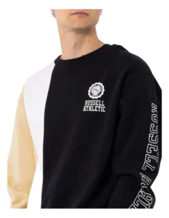 Russell Athletic Tri Panel Crew Sweat In Black -Men's Fashion 980191270 3 720x928