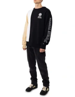 Russell Athletic Tri Panel Crew Sweat In Black -Men's Fashion 980191270 5 720x928