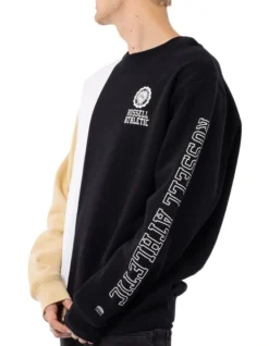 Russell Athletic Tri Panel Crew Sweat In Black -Men's Fashion 980191270 6 720x928