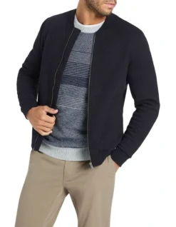 Dane Quilted Bomber In Blue -Men's Fashion 981242920 3 720x928