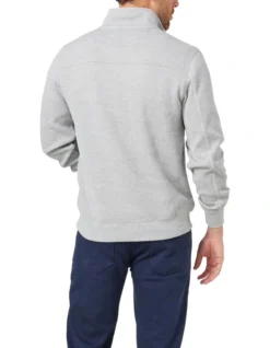 Heather 1/2 Zip Sweat In Grey Marle -Men's Fashion 982703170 5 720x928
