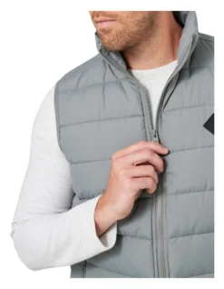 Archie Puffer Vest In Grey