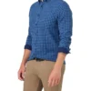 Jonas Long Sleeve Double Faced Check Shirt In Blue/Navy 1 Jonas Long Sleeve Double Faced Check Shirt In Blue/Navy -Men's Fashion 982705420 3 720x928