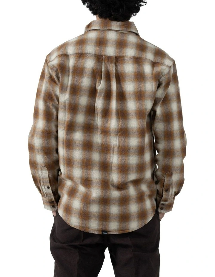 Barrio Long Sleeve Flannel Shirt Rust 4 Barrio Long Sleeve Flannel Shirt Rust - Image 2