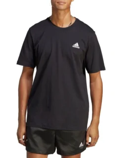 ADIDAS Essentials Single Jersey Embroidered Small Logo T-Shirt In Black