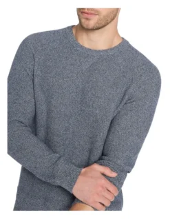 Chris Seed Stitch Knit In Navy/White -Men's Fashion 985321540 3 720x928