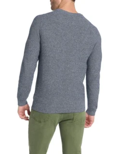 Chris Seed Stitch Knit In Navy/White -Men's Fashion 985321540 4 720x928